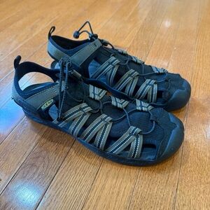 KEEN Drift Creek H2 Water Sandals Shoes Mens 12 Hiking Outdoors Dark Olive Black